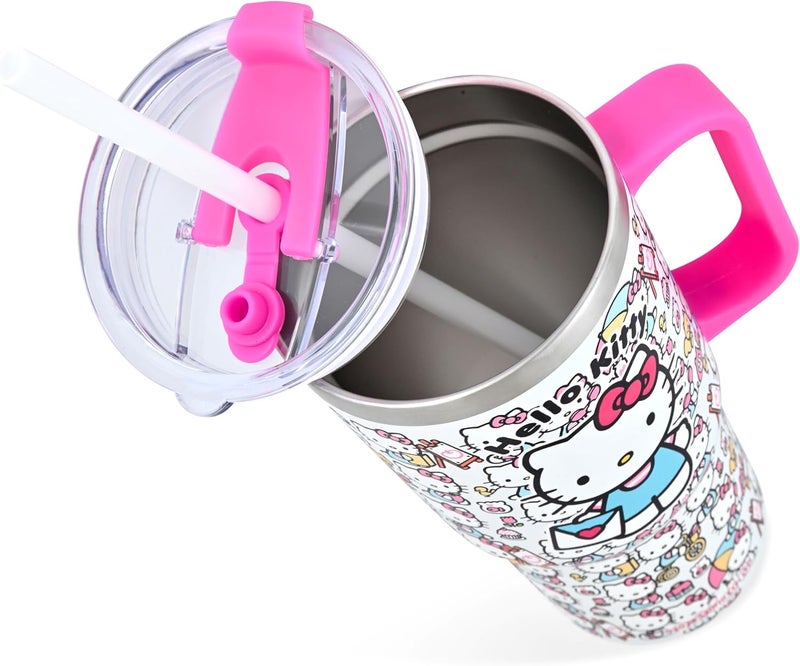 Fast Forward Sanrio Hello Kitty Tumbler Insulated Stainless Steel Water Bottle with Straw | 20 Oz Insulated Water Bottle | Kids Water Thermos for Girls, Boys, Unisex - Image 2